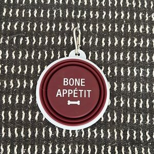 Small Maroon Collapsible Dog Bowl - Bone Appétit